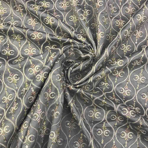 Tela de Lino y Algodón Ligera, Absorbente de Humedad, Ignífuga y Bordada de Alta Calidad para Vestidos de Novia - Product Image 5
