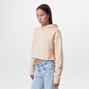 Sudadera corta con capucha para mujer, moderna y a la moda, de manga larga, tela suave, informal, para gimnasio y entrenamiento. - Product Image 6