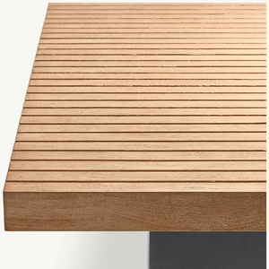 Table rectangulaire en teck écologique, idéale pour l'extérieur ou les cafés, résistante à la décomposition, en promotion. - Product Image 3