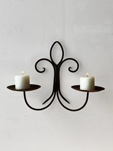 Luxury Decorative Metal <b>Candle</b> <b>Sconce</b> Wall Art Iron <b>Candle</b> Holder For Hotel Restaurant And Living Room Decor - Product Image 3
