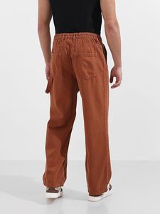 Pantalones Vaqueros Anchos Marrones para Hombre Abdul Royal World Export, 100% Algodón, Corte Holgado, Casual, Ecológicos, Cintura Media, con Botones - Product Image 3
