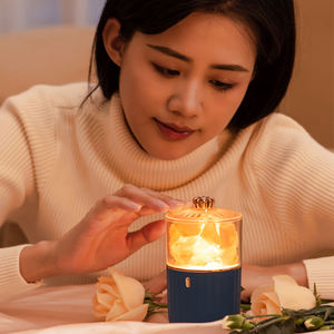 2024 Best Selling Rechargeable LED Night Light Electronic <b>Crystal</b> Salt Lamp Made of Plastic Colorful Himalayan Salt Lamp - Product Image 2