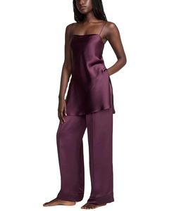 Pyjama en satin pour femmes, élégant et confortable, pyjama en satin deux pièces pour femmes - Product Image 4