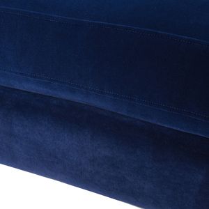 Poltrona Alana da 38 Pollici in Velluto Blu Navy con Braccioli e Rotelle in Metallo per Soggiorno - Product Image 4