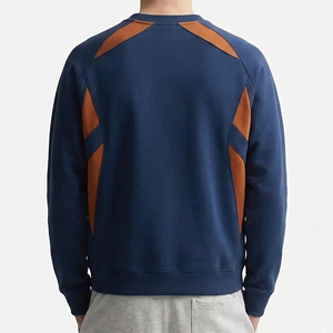 เสื้อสเวตเชิ้ตคอกลมโอเวอร์ไซส์ผ้าฟลีซคอตตอน 100% คุณภาพสูงสำหรับผู้ชาย พร้อมปักโลโก้ตามสั่ง - Product Image 5