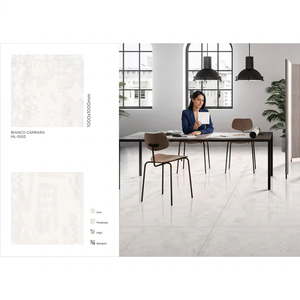 Carreaux de sol en porcelaine vitrifiée polie, brillante, Bianco Carrara, 1000x1000mm, antidérapants, résistants aux acides - Product Image 1