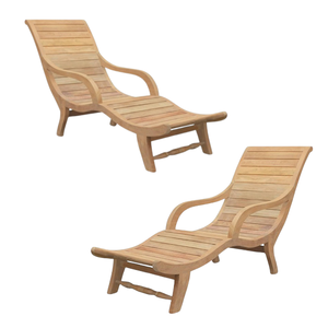 Patio <b>Garden</b> Lounge <b>Chairs</b> Sunbed With Natural Color Sun Loungers With Arms Good Quality Manufacturing In Indonesia - Product Image 5