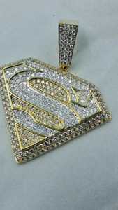 Colgante de Plata 925 con Logotipo de Letra Personalizado, con Incrustaciones de Moissanita VVS, Estilo HipHop, con Forma de Diamante y Nombre de Rapero - Product Image 2