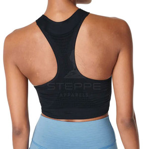 Soutien-gorge de sport pour femme, rembourré, à bretelles réglables, en maille respirante, sans couture, pour le yoga, la gym, la course, le fitness et l'entraînement, avec fermeture avant - Product Image 5