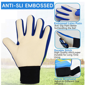 Guantes de portero de fútbol antideslizantes de cuero PU, producto totalmente personalizado con diseño único, de AMAZING INDUSTRIES - Product Image 2
