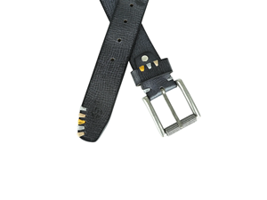Ceinture homme en cuir de buffle robuste, cuir pleine fleur naturel, boucle intemporelle, ceinture pour usage quotidien - Product Image 6
