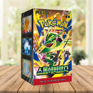 Boîte de 30 paquets de cartes Pokémon TCG Storm Emeralda version coréenne Mega Rayquaza, impression couleur premium, coins carrés, boîte en papier - Product Image 4