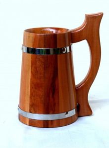 Mug à boire en bois de style traditionnel - Product Image 4