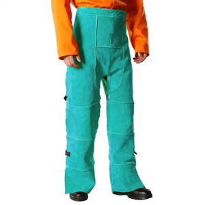 Ropa de Seguridad Industrial de Alta Calidad Hecha a Medida, Pantalones de Soldadura de Cuero Vacuno Resistente al Fuego, Protección Personal - Product Image 5