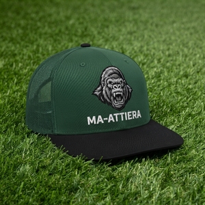 Gorra Trucker Verde para Hombre, con Logotipo de Gorila Bordado Personalizado, Malla Trasera, Ajustable, Estilo Urbano - Product Image 5