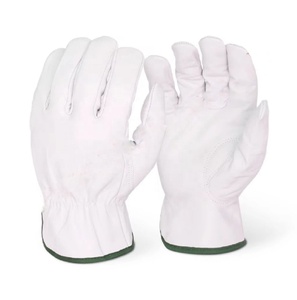 Elite Premium Grade XL Guantes de seguridad para la construcción Guantes de conductor de cuero de piel de cabra con protección Keystone Thumb - Product Image 2