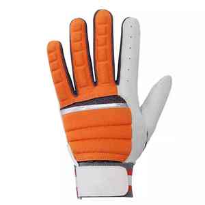 Guantes de Bateo de Cuero Blanco Unisex para Adultos, Acolchados, con Cierre de Velcro, Diseño Personalizado para Entrenamiento (Mano Izquierda) - Product Image 3