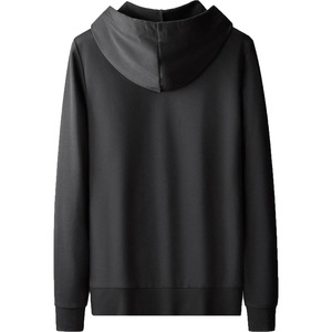 Sweat à capuche oversize en polaire de couleur unie pour homme, avec cordon de serrage, logo personnalisé, coupe-vent, pour l'hiver, l'automne, décontracté, pour l'extérieur, printemps - Product Image 2