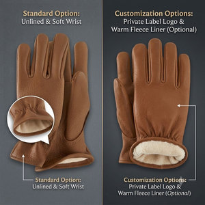 Premium Quality Durable Breathable Heavy Duty Buffalo Grain Leather <b>Driver</b> Working <b>Gloves</b> Anti-Static Heat Resistant Waterproof - Product Image 3