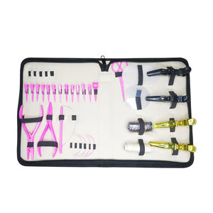 Fully Customized Leather Case Full Hair <b>Extension</b> Tools for <b>Micro</b> Ring Nano Ring Fusion <b>Extensions</b> Tools Accessories Kit Set - Product Image 2