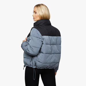 Custom <b>Women's</b> Winter Knitted Woven Puffer Jackets Unique Solid Pattern Padded Breathable Comfortable - Product Image 2