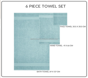 Ensemble de serviettes de bain en coton premium 400 GSM, doux et absorbant, pour le visage, les mains, le lavage, tapis de bain, hôtel, spa, salon, gym, fitness, voyage, en gros - Product Image 6