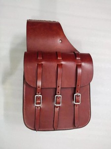 Bolsa de cuero para silla de montar estilo western, fabricada en India, con 3 correas para caballo, disponible con calidad y precio de exportación. - Product Image 4
