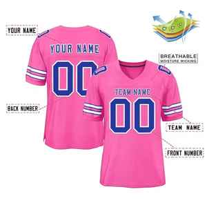 2k26 Nouveau style de maillot de football américain personnalisé pour hommes, col en V, manches courtes, uniforme d'équipe, chemise de sport performante - Product Image 3