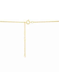 Collana pendente a cuore aperto di diamanti (1/4 ct. T. w.) in argento Sterling placcato oro 14k, extender 16 "+ 2" | Macacy's - Product Image 4