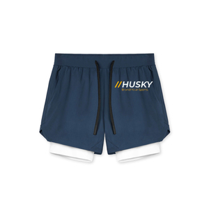 Shorts de Compresión Unisex de Nailon y Spandex, Cintura Alta Elástica, Bolsillo Oculto, Logotipo Personalizado, Secado Rápido, Ligeros, Transpirables, hasta la Rodilla - Product Image 1