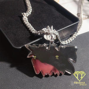 Iced Out Custom Angel Pendant Moissanite Diamond Hip Hop Jewelry Necklace Luxury Religious Pendant Personalized <b>Name</b> Fashion - Product Image 3