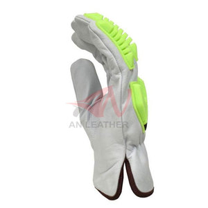 Guantes de Impacto de Cuero y TPR de Alto Rendimiento que Ofrecen Comodidad y Resistencia, Equipo de Seguridad Laboral - Product Image 5