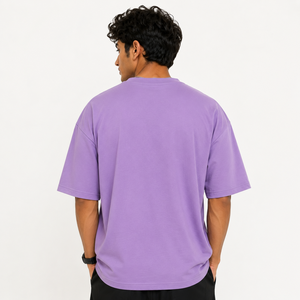 Men's Oversized Blue Bamboo Cotton T-Shirt with Front White Letter G Print Casual O-Neck <b>Short</b> <b>Sleeve</b> Jersey Fit Quick Dry - Product Image 2