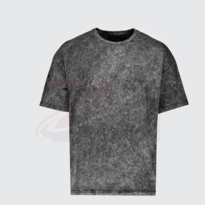 Camiseta de punto de algodón 100% negra lavada de corte regular para hombre, de manga corta, color liso, informal, ecológica, de secado rápido, con cierre frontal. - Product Image 3