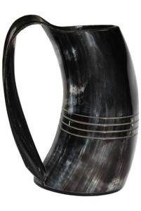 Cuerno para Beber de Alta Calidad, Cuerno Vikingo de Búfalo, Taza de Cuerno de Vaca para Cerveza/Vaso con Borde de Latón a Bajo Precio - Product Image 3