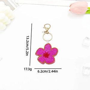 <b>Custom</b> Seed Beaded <b>Keychain</b> For Bags Keys Decorative Embroidery Glass Shaped Bag Pendant Key Rings For Women Gifts Accessory - Product Image 3