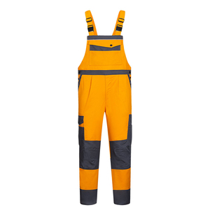 Men's Polyester High Visibility <b>Work</b> Overalls Adjustable Bib Dungarees Multi Pocket Knee Pad Coverall <b>Trousers</b> - Product Image 2