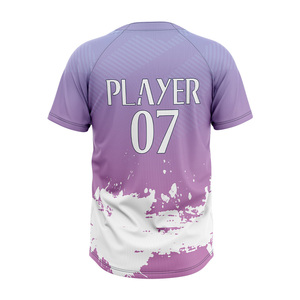 Maillots de baseball personnalisés unisexes à 2 boutons, grandes tailles, 100% polyester respirant, écologique, à séchage rapide, antibactérien - Product Image 2