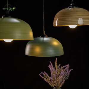 โคมไฟไม้ไผ่สานธรรมชาติ โคมไฟห้อยทำมือจากไม้ไผ่สำหรับตกแต่งภายใน - Product Image 6