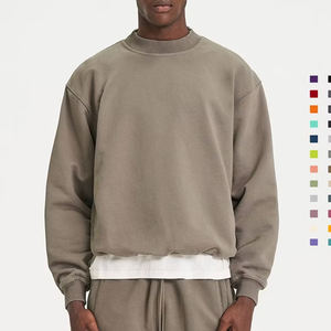 Sweat-shirts d'hiver en molleton bouclette 370g style vintage 2026, coupe régulière, col rond, 100% coton, personnalisables, vente en gros - Product Image 5