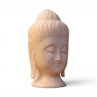 Statue de Bouddha en marbre sculptée à la main |   Sculpture décorative de tête de méditant pour la décoration de la maison et du bureau