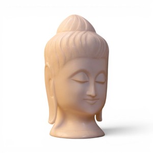 Estatua de Buda de Mármol Hecha a Mano |   Escultura Decorativa de Cabeza de Meditante para Decoración del Hogar y la Oficina - Product Image 2