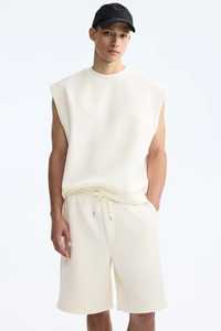 Men's Solid Color 100% Cotton Woven <b>Mid</b> Waist Drawstring Bermuda Shorts Casual Style - Product Image 4