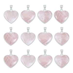 Colgante de Corazón de Latón con Baño de Plata, Engaste de Bisel Hecho a Mano, Elegante Collar Vintage con Piedra de Nacimiento, Amuleto para Aniversario Infantil - Product Image 1