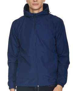Wholesale OEM Custom Logo Brand <b>Running</b> Outwear Fashion Sportswear Men's <b>Lightweight</b> Windbreaker Hooded <b>Jacket</b> 100% Polyester - Product Image 4