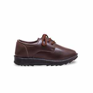 Chaussures de sécurité pour école marron pour garçon SK1063 - Product Image 3