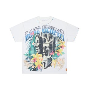 เสื้อยืดแขนสั้นผู้ชายผ้าฝ้าย 100% พิมพ์ลายดิจิตอล ประดับคริสตัล น้ำหนัก 250GSM สไตล์สตรีทแวร์ฤดูร้อน - Product Image 4