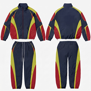 Ensemble deux pièces coupe-vent léger pour homme : veste de sport et pantalon de jogging pour la course, le fitness et l'entraînement en extérieur – Personnalisation OEM - Product Image 2