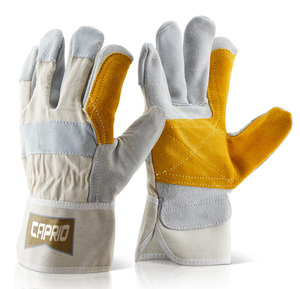 Gants de travail en cuir Rigger, robustes, de protection industrielle, respirants, flexibles, anti-coupure, antidérapants, logo personnalisé OEM - Product Image 1