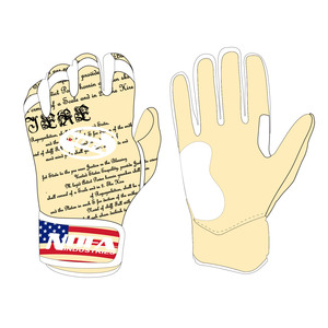 Guantes de Bateo de Béisbol de Marca Personalizada, con Alto Agarre, Acolchados de Cuero, Cierre de Hebilla Ambidiestro, Negro/Blanco - Product Image 3